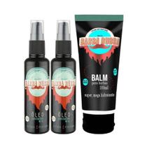 Kit Para Barba -1 Balm Hidratante e 2 Óleos - Barba Rubra Kit Para Barba -1 Balm Hidratante e 2 Óleos - Barba Rubra