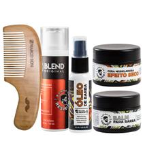 Kit Para Barba 4POR1, Blend - Barba de Respeito e Pente