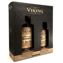 Kit Para Barba Com 1 Shampoo E 1 Balm Linha Mar Viking