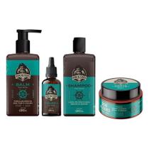 Kit para Barba e Cabelo Calico Jack Don Alcides - Pasta Matte + Balm + Shampoo + Óleo
