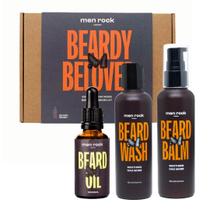 Kit para Barba Men Rock Oak Moss Oil Balm Wash 3 Peças