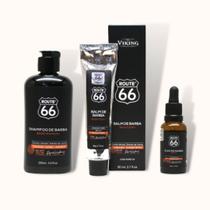 Kit para Barba Route 66 - Shampoo + Balm + Óleo 30ml Rota 66