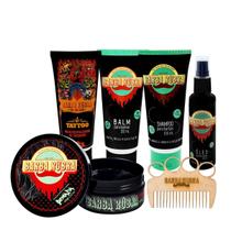 Kit Para Barba Rubra Óleo, Shampoo Balm Pomada Balm Tattoo