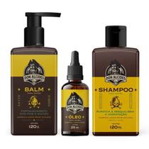 Kit para Barba Shampoo Balm e Óleo Para Barba Don Alcides Lemon Bone Siciliano