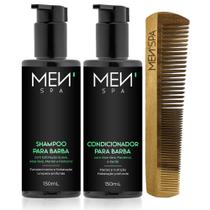 Kit Para Barba Shampoo + Condicionador Hidratação Volume e Brilho 150mL Menspa
