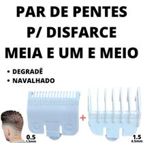 Kit Para Barbearia Profissional 2 Pentes Disfarce 0,5 E 1,5!