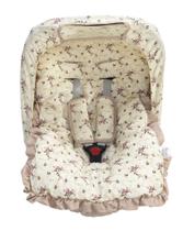 Kit Para Bebê Conforto 04 Pçs TR - Floral Ferrugem