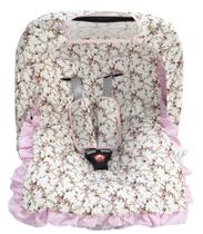 Kit Para Bebê Conforto 04 Pçs TR - Floral Rosa Kit Para Bebê Conforto 04 Pçs TR - Floral Rosa