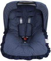 Kit Para Bebê Conforto 04 Pçs TR - Poá Marinho Kit Para Bebê Conforto 04 Pçs TR - Poá Marinho