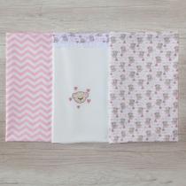 Kit Para Bebe Cueiro 3 Peças Varias Estampas