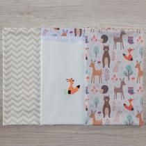 Kit Para Bebe Cueiro 3 Peças Varias Estampas