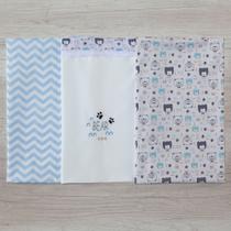 Kit Para Bebe Cueiro 3 Peças Varias Estampas