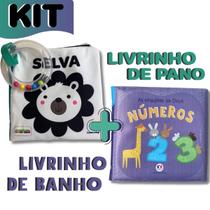 KIT para bebê Livro Pano SELVA e Livro de Banho Números A criação de Deus Desenvolvimento Cognitivo Animais KIT para bebê Livro Pano SELVA e Livro de Banho Números A criação de Deus Desenvolvimento Cognitivo Animais