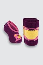 Kit para bebê meia e joelheira antiderrapante lupo