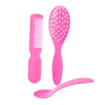Kit Para Bebê Recém Nascido com Escova e Pente e colher Kit Para Bebê Recém Nascido com Escova e Pente e colher