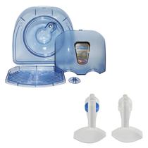 Kit Para Bebedouro Stilo Hermético Azul + Torneiras - Libell Kit Para Bebedouro Stilo Hermético Azul + Torneiras - Libell