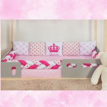 Kit para Berço Bebê Montessoriano Princesa 7 Peças - Pink