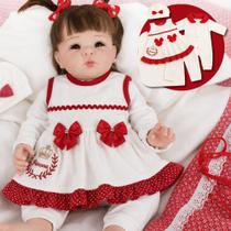 Kit para Boneca bebe Reborn Saída De Maternidade Menina C/ Acessórios Princesa Presente Envio Imediato