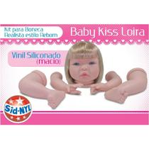 Kit Para Boneca Reborn Baby Kiss Completo Com Pernas Braços Cabeça Com Cabelo e Olhos Loira ou Morena Sidnyl Kit Para Boneca Reborn Baby Kiss Completo Com Pernas Braços Cabeça Com Cabelo e Olhos Loira ou Morena Sidnyl