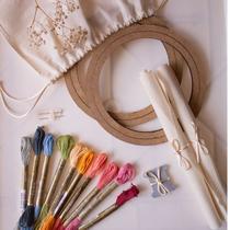 Kit para Bordar - Bordado Livre Iniciante - materiais para bordar Kit para Bordar - Bordado Livre Iniciante - materiais para bordar