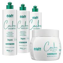 Kit Para Cabelos Cacheados Eaê! Cosméticos 4 Passos 500ml - Eae