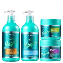 Kit para Cabelos Cacheados Lowell Cacho Mágico 4 itens 4040 Kit para Cabelos Cacheados Lowell Cacho Mágico 4 itens 4040