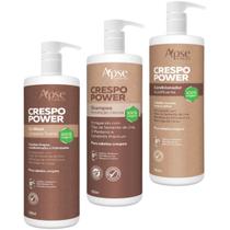 Kit Para Cabelos Crespos Power Apse Shampoo, Co-Wash e Condicionador 3x1000ml