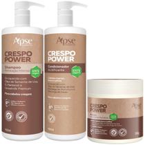 Kit Para Cabelos Crespos Power Apse Shampoo, Condicionador e Mascara - Apse Cosmetics