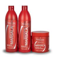 Kit Para Cabelos Vermelhos Matizador Marsala Maycrene - Shampoo - Condicionador - Máscara- Vermelhos