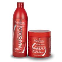 Kit Para Cabelos Vermelhos Matizador Marsala Maycrene - Shampoo - Condicionador - Máscara- Vermelhos