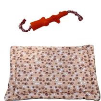 Kit Para Cães E Gatos - Colchonete G E 1 Brinquedo De Corda