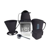 Kit para Café Completo Super Prático com 6 Peças Preto