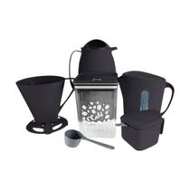 Kit Para Café Completo Super Prático Com 6 Peças Preto