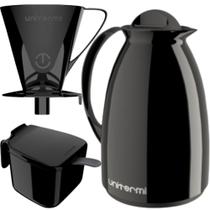 Kit Para Café Garrafa Térmica+Açucareiro+Suporte Porta Filtro Unitermi Chá Agua Café Cantinho Café