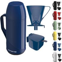 Kit Para Café Garrafa Térmica Roma 1 Litro Com Suporte para Filtro de Café 102/103 Açucareiro 350 ML