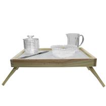 Kit Para Café Na Cama Com Mesinha Bandeja Bowl De Coração Faca Leiteira e Manteigueira De Vidro