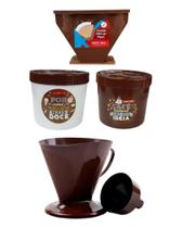 Kit para Cafe Potes com rosca Guarda Filtro/ Adaptador/ Porta Filtro de Cafe Kit para Cafe Potes com rosca Guarda Filtro/ Adaptador/ Porta Filtro de Cafe