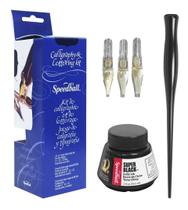 Kit Para Caligrafia Speedball 3059 - Cabo, Penas E Tinta