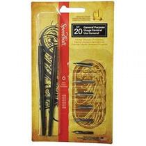 Kit para Caligrafia Speedball N 20 General Purpose, Speedball, 2967, Preto Marrom e Metálico