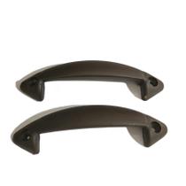 Kit Para Cama Box Baú Com 2 Puxador Marrom e 2 Junções que Une os Box acompanha parafuso 3,5x25mm