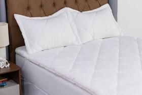 Kit para cama casal padrão 5 peças com Travesseiros Fronha e Pillow Top 100% Algodão