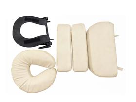 Kit para cama / maca de massagem contendo cinco acessorios bege
