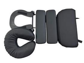 Kit para cama / maca de massagem contendo cinco acessorios preto