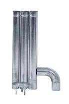 Kit para chaminé universal galvanizado fogão a lenha número 0