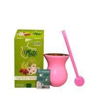 Kit para Chimarrão Completo Envernizada Cuia, Bomba, Filtro e Erva-Mate -