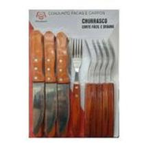 Kit para churrasco/conjunto faqueiro para churrasco-ba0031- 12 pçs mundiart