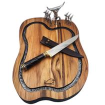 Kit para Churrasco Personalizado Artesanal Damascus Design