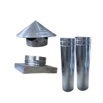 Kit Para Churrasqueira Pré Moldada com Adaptador duto e chapéu chinês