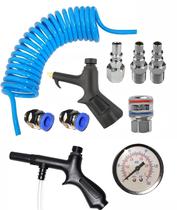 Kit para compressor Mangueira 10 metros soprador manômetro - Hidraflux