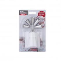 Kit Para Confeitar 6 Tipos de Bico e Saco Armazenador - Uny Home Kit Para Confeitar 6 Tipos de Bico e Saco Armazenador - Uny Home